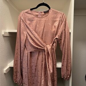 Elegant Pink Floral Dress